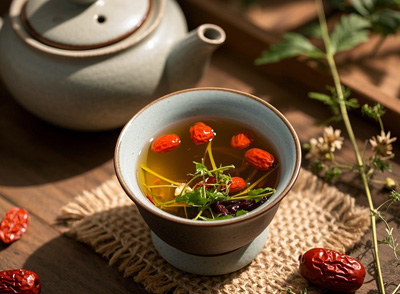 茵陳紅棗茶餐后1小時：促進消化，減輕脾胃負擔